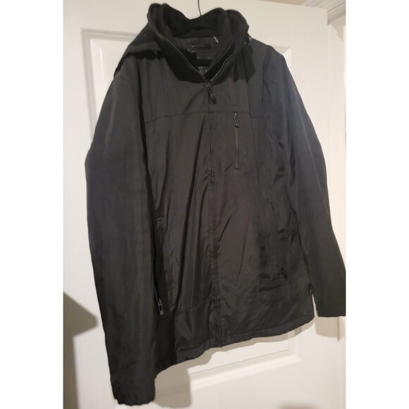 Calvin Klein Outerwear Double-Zip Layered Jacket Removable Hood Men's M - Picture 1 of 9